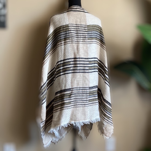 Michael Stars Ruana Blanket Poncho Cardigan Wrap - Picture 3 of 11